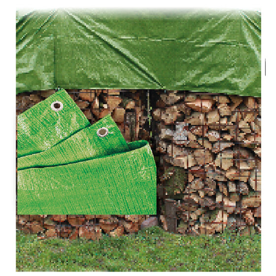 Gewebeplane mit Ösen 300x400cm grün 120g/m2
